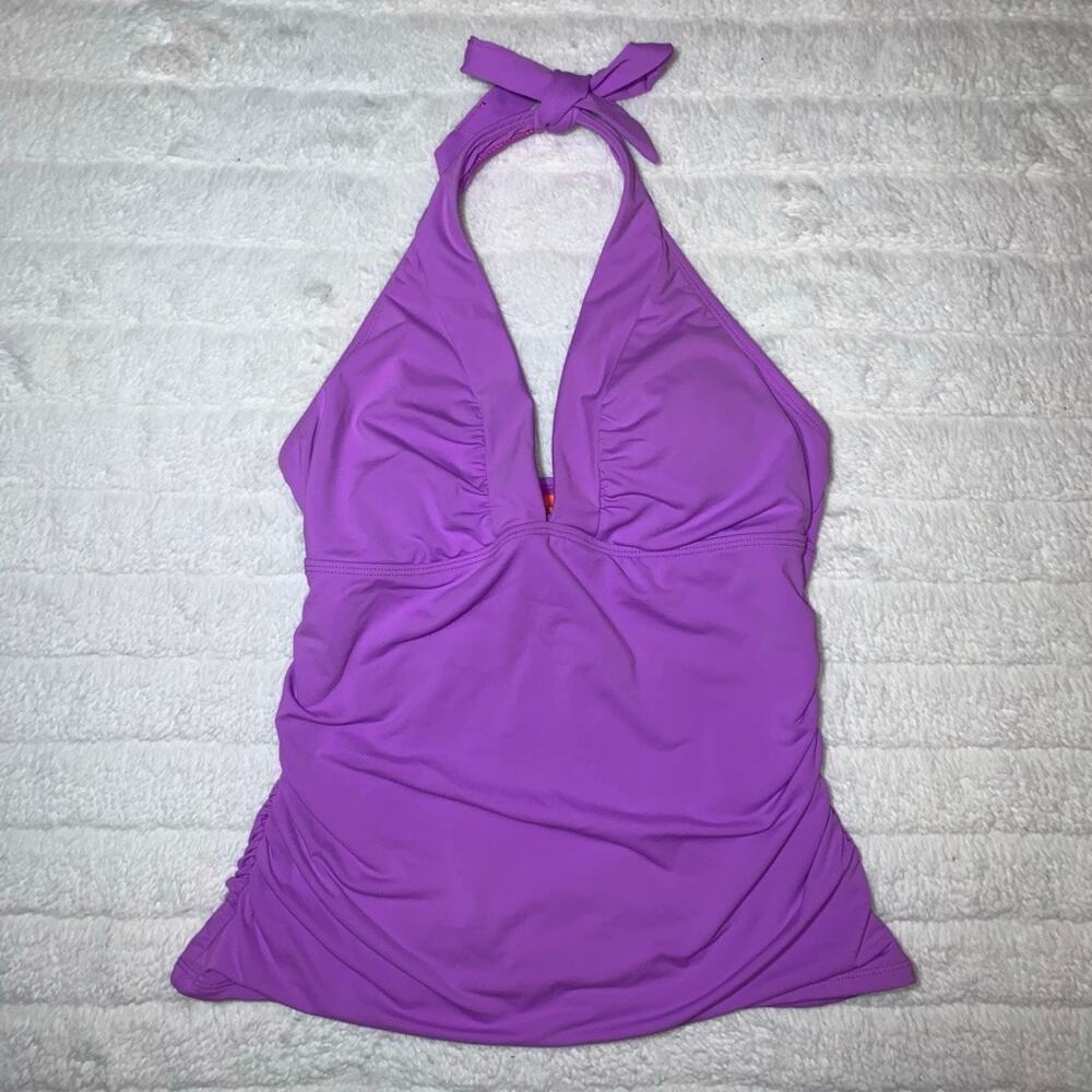 Athleta Shirrendipity Purple Halter Swim Top in Thistle Purple